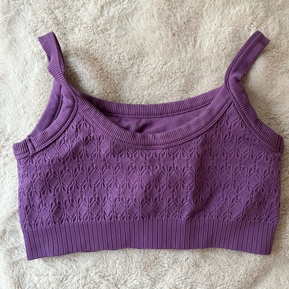 2/$20 ✨NWOT JoyLab Textured Seamless Bra Mulberry Purple Size M - Picture 4 of 10